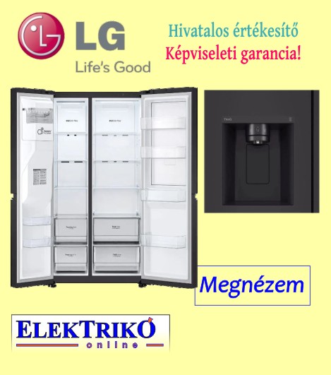 LG GSJV70WBTF Door-in-Door TM Side-by-Side hűtőszekrény, DoorCooling+ TM és ThinQ TM technológia, 635L kapacitás 